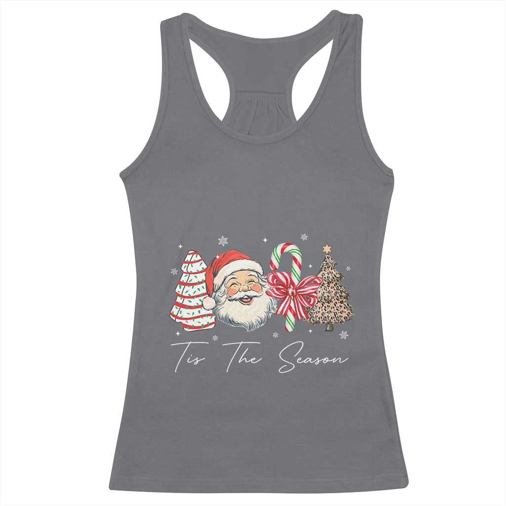 Funny Tis The Season Christmas Racerback Tank Top Xmas Holiday Family Matching Santa Xmas Tree TS11 Charcoal Print Your Wear