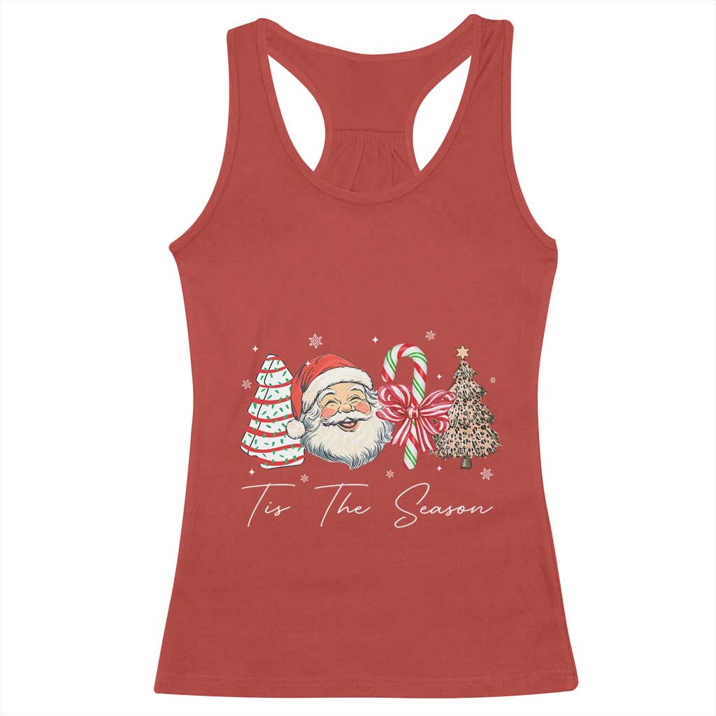 Funny Tis The Season Christmas Racerback Tank Top Xmas Holiday Family Matching Santa Xmas Tree TS11 Red Print Your Wear