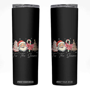 Funny Tis The Season Christmas Skinny Tumbler Xmas Holiday Family Matching Santa Xmas Tree TS11 Black Print Your Wear