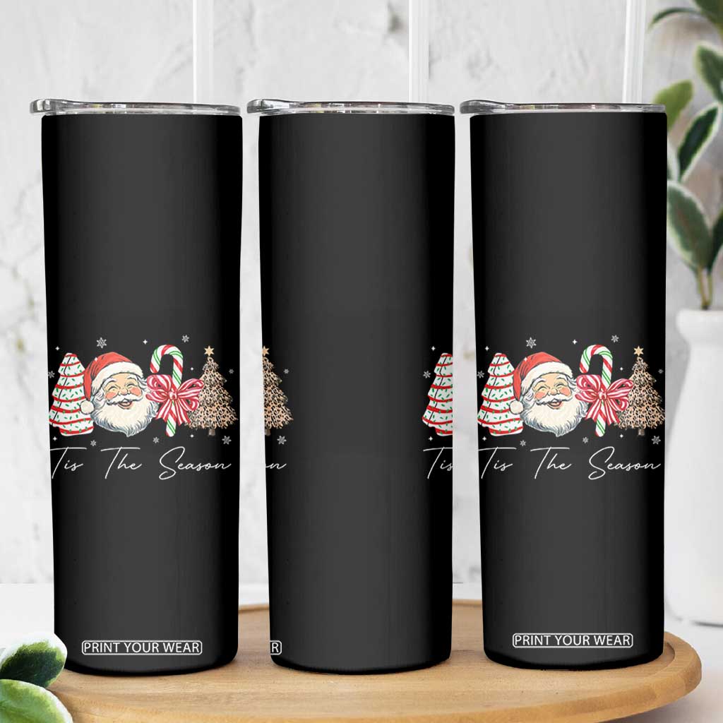 Funny Tis The Season Christmas Skinny Tumbler Xmas Holiday Family Matching Santa Xmas Tree TS11 Print Your Wear
