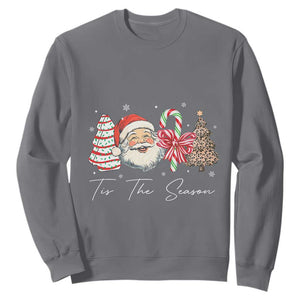 Funny Tis The Season Christmas Sweatshirt Xmas Holiday Family Matching Santa Xmas Tree TS11 Charcoal Print Your Wear