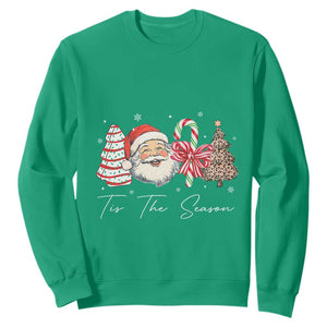 Funny Tis The Season Christmas Sweatshirt Xmas Holiday Family Matching Santa Xmas Tree TS11 Irish Green Print Your Wear