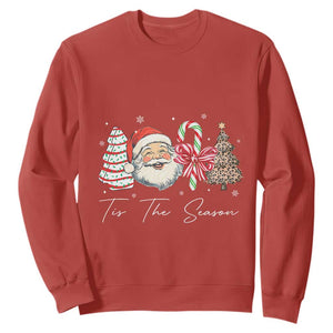 Funny Tis The Season Christmas Sweatshirt Xmas Holiday Family Matching Santa Xmas Tree TS11 Red Print Your Wear