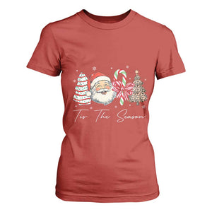 Funny Tis The Season Christmas T Shirt For Women Xmas Holiday Family Matching Santa Xmas Tree TS11 Red Print Your Wear
