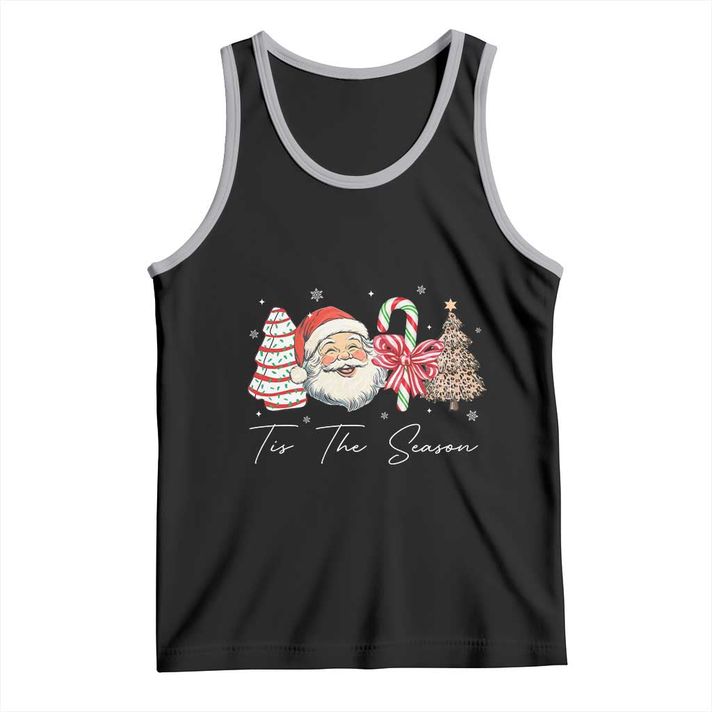 Funny Tis The Season Christmas Tank Top Xmas Holiday Family Matching Santa Xmas Tree TS11 Black Athletic Heather Print Your Wear