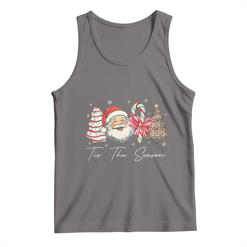 Funny Tis The Season Christmas Tank Top Xmas Holiday Family Matching Santa Xmas Tree TS11 Deep Heather Print Your Wear