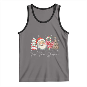 Funny Tis The Season Christmas Tank Top Xmas Holiday Family Matching Santa Xmas Tree TS11 Deep Heather Black Print Your Wear