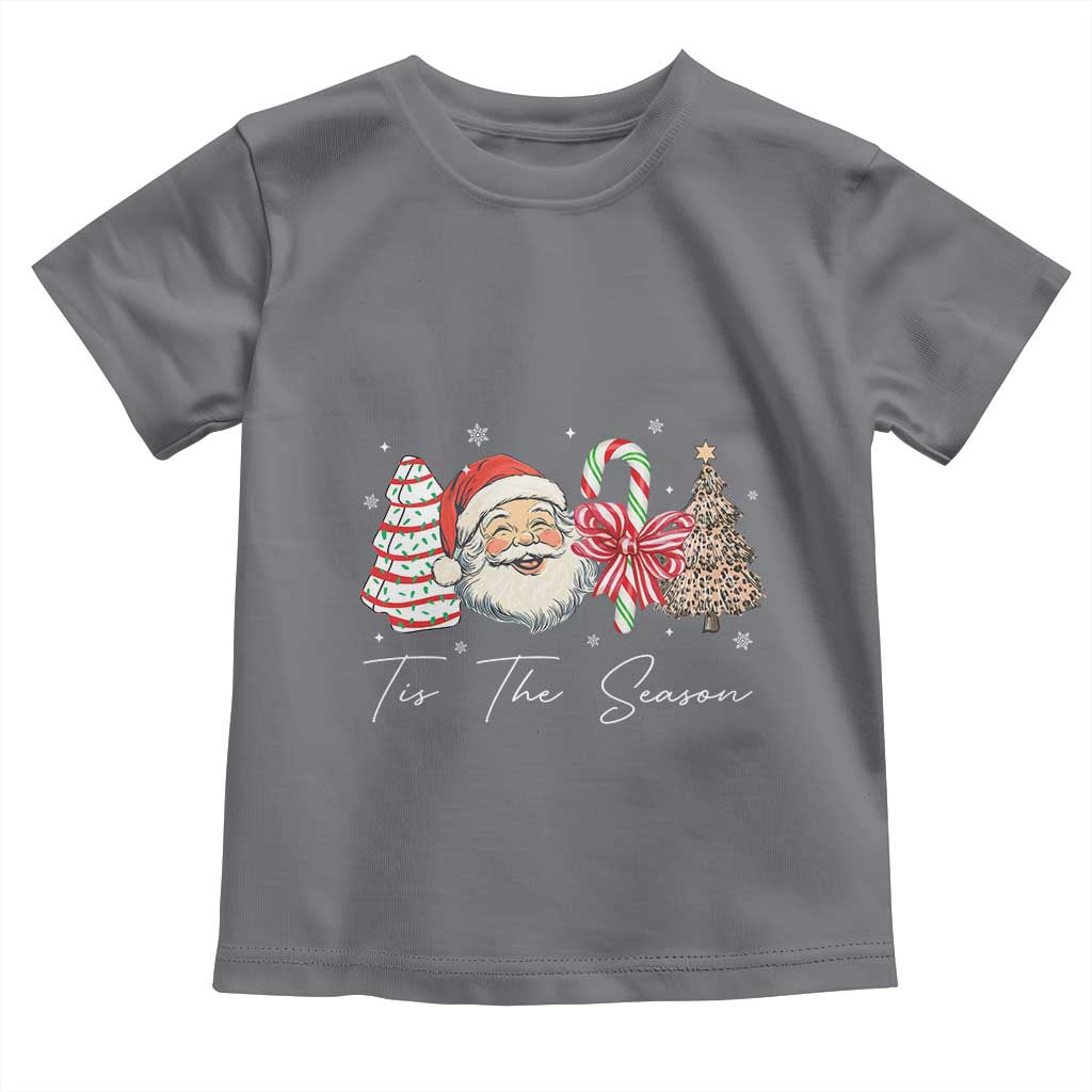 Funny Tis The Season Christmas Toddler T Shirt Xmas Holiday Family Matching Santa Xmas Tree TS11 Charcoal Print Your Wear