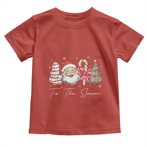 Funny Tis The Season Christmas Toddler T Shirt Xmas Holiday Family Matching Santa Xmas Tree TS11 Red Print Your Wear