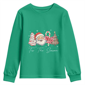 Funny Tis The Season Christmas Youth Sweatshirt Xmas Holiday Family Matching Santa Xmas Tree TS11 Irish Green Print Your Wear