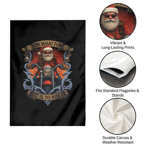 Funny Christmas Motorcycle Santa Garden Flag Oh What Fun It Is To Ride Xmas Biker TS11 Print Your Wear