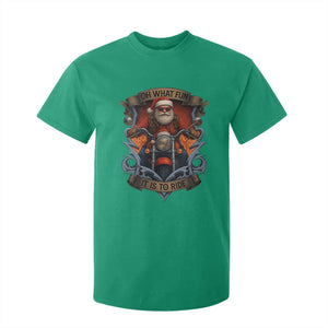 Funny Christmas Motorcycle Santa T Shirt For Kid Oh What Fun It Is To Ride Xmas Biker TS11 Irish Green Print Your Wear