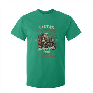 Funny Christmas Motorcycle Biker T Shirt For Kid Santas Sleighers Motorcycle Club Decking The Halls TS11 Irish Green Print Your Wear