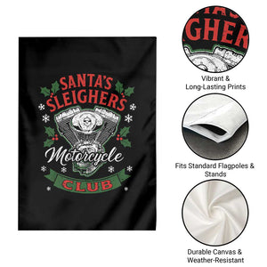 Christmas Motorcycle Biker Garden Flag Santas Sleighers Motorcycle Club TS11 Print Your Wear