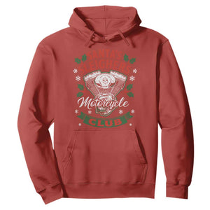 Christmas Motorcycle Biker Hoodie Santas Sleighers Motorcycle Club TS11 Red Print Your Wear