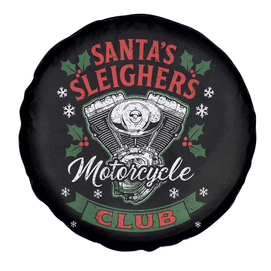 Christmas Motorcycle Biker Spare Tire Cover Santas Sleighers Motorcycle Club TS11 Print Your Wear