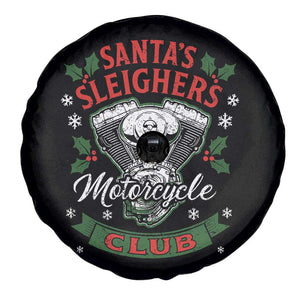 Christmas Motorcycle Biker Spare Tire Cover Santas Sleighers Motorcycle Club TS11 Print Your Wear