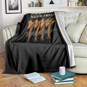 Funny Christmas Movie It's A Major Award Throw Blanket Italian Leg Lamp TS11 Print Your Wear