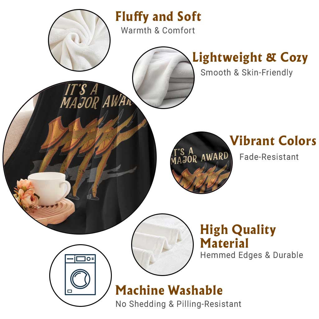 Funny Christmas Movie It's A Major Award Throw Blanket Italian Leg Lamp TS11 Print Your Wear