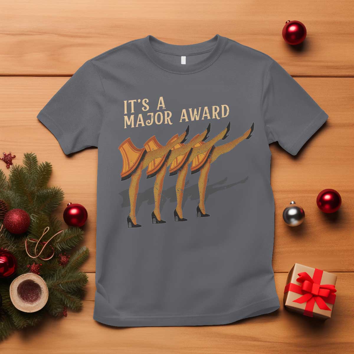 Funny Christmas Movie It's A Major Award T Shirt Italian Leg Lamp TS11 Charcoal Print Your Wear