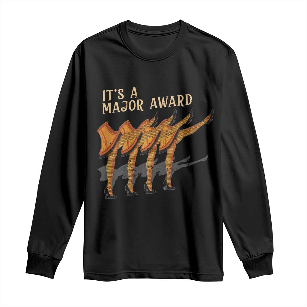 Funny Christmas Movie It's A Major Award Long Sleeve Shirt Italian Leg Lamp TS11 Black Print Your Wear