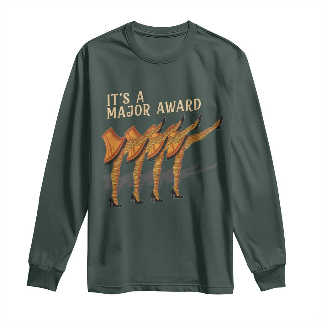 Funny Christmas Movie It's A Major Award Long Sleeve Shirt Italian Leg Lamp TS11 Dark Forest Green Print Your Wear