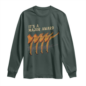 Funny Christmas Movie It's A Major Award Long Sleeve Shirt Italian Leg Lamp TS11 Dark Forest Green Print Your Wear