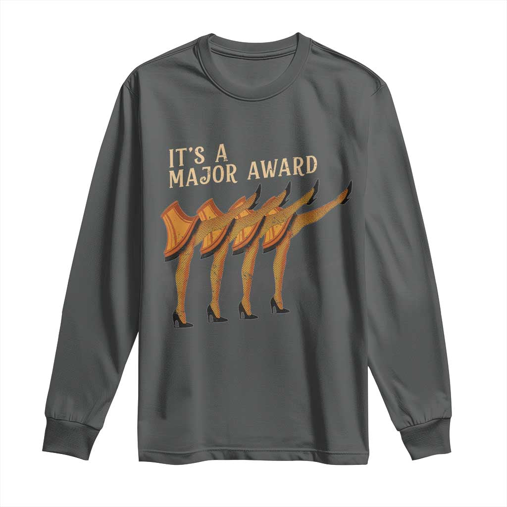 Funny Christmas Movie It's A Major Award Long Sleeve Shirt Italian Leg Lamp TS11 Dark Heather Print Your Wear