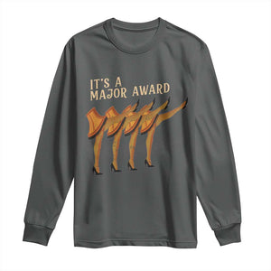 Funny Christmas Movie It's A Major Award Long Sleeve Shirt Italian Leg Lamp TS11 Dark Heather Print Your Wear