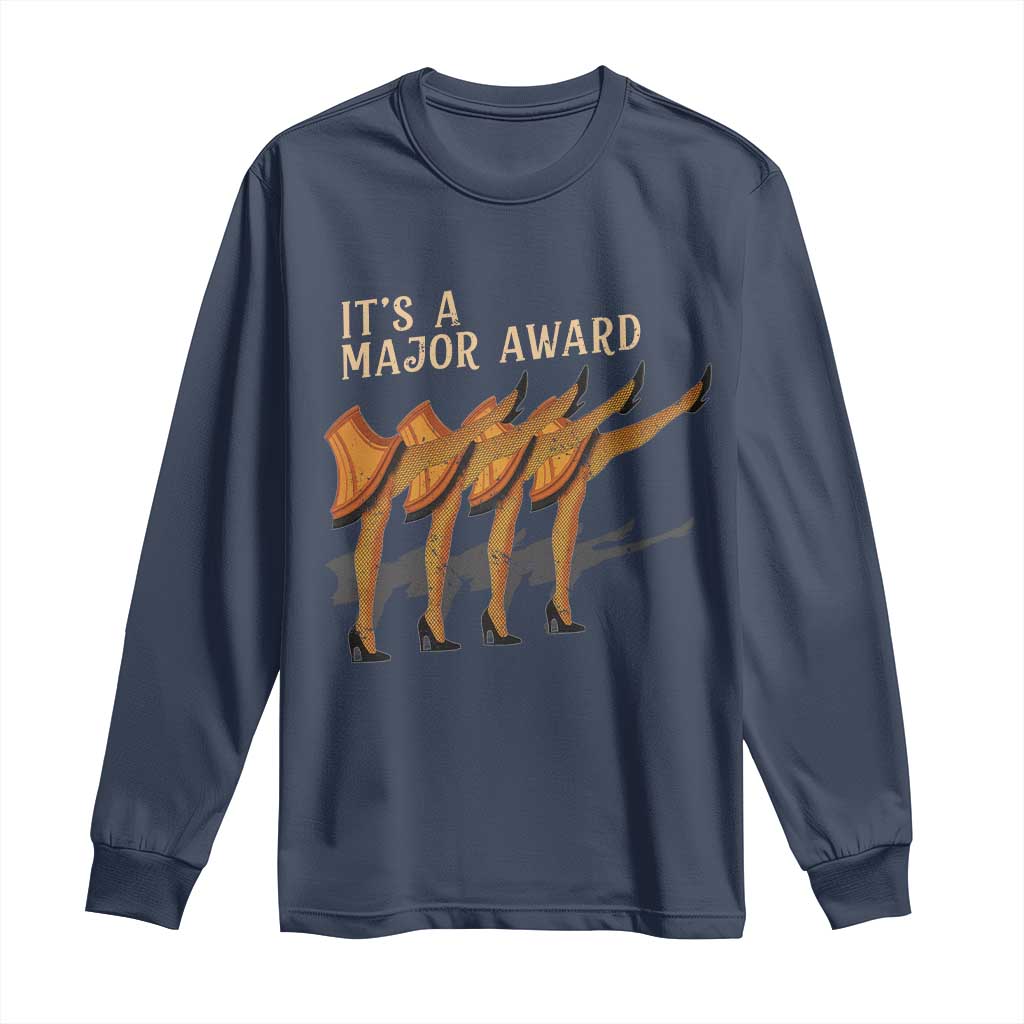 Funny Christmas Movie It's A Major Award Long Sleeve Shirt Italian Leg Lamp TS11 Navy Print Your Wear