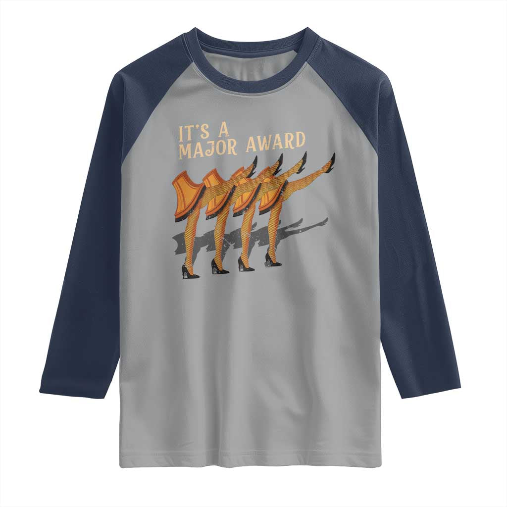 Funny Christmas Movie It's A Major Award Raglan Shirt Italian Leg Lamp TS11 Sport Gray Navy Print Your Wear