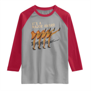 Funny Christmas Movie It's A Major Award Raglan Shirt Italian Leg Lamp TS11 Sport Gray Red Print Your Wear