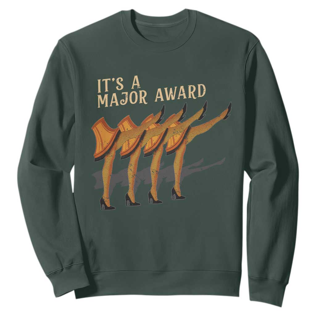 Funny Christmas Movie It's A Major Award Sweatshirt Italian Leg Lamp TS11 Dark Forest Green Print Your Wear