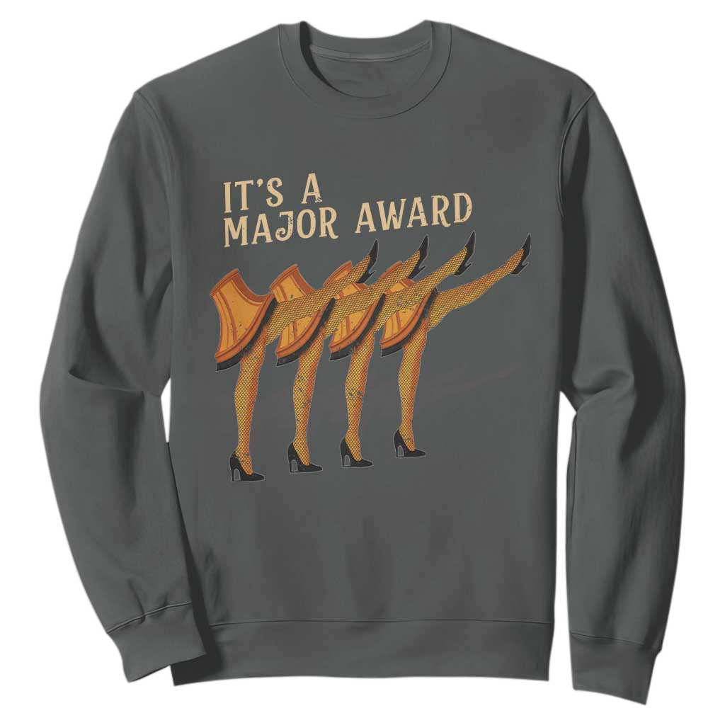 Funny Christmas Movie It's A Major Award Sweatshirt Italian Leg Lamp TS11 Dark Heather Print Your Wear