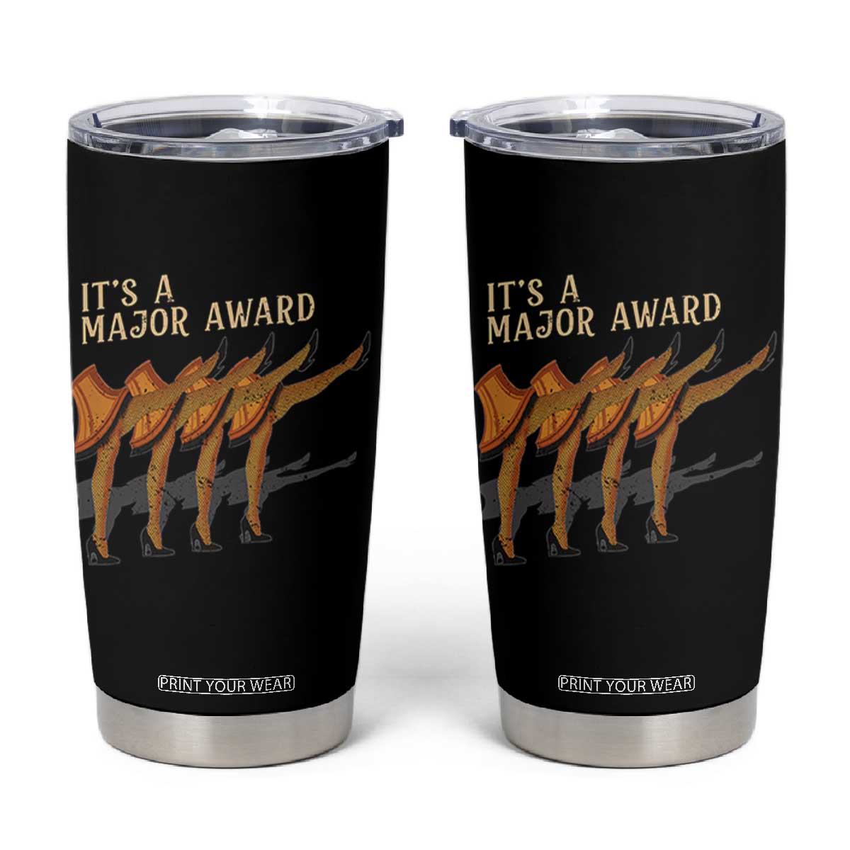 Funny Christmas Movie It's A Major Award Tumbler Cup Italian Leg Lamp TS11 Black Print Your Wear