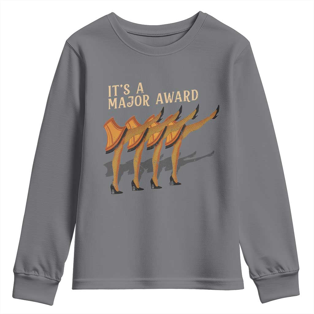 Funny Christmas Movie It's A Major Award Youth Sweatshirt Italian Leg Lamp TS11 Charcoal Print Your Wear