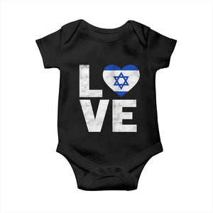I Love Israel Jewish Gifts Star of David Israeli Baby Onesie TS11 Black Print Your Wear