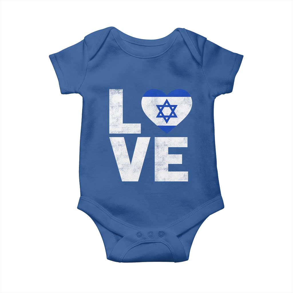 I Love Israel Jewish Gifts Star of David Israeli Baby Onesie TS11 Royal Blue Print Your Wear