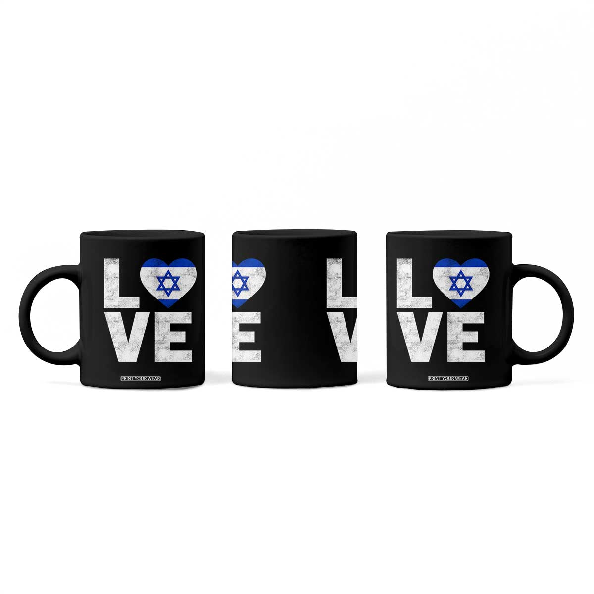 I Love Israel Jewish Gifts Star of David Israeli Coffee Mug TS11 Print Your Wear