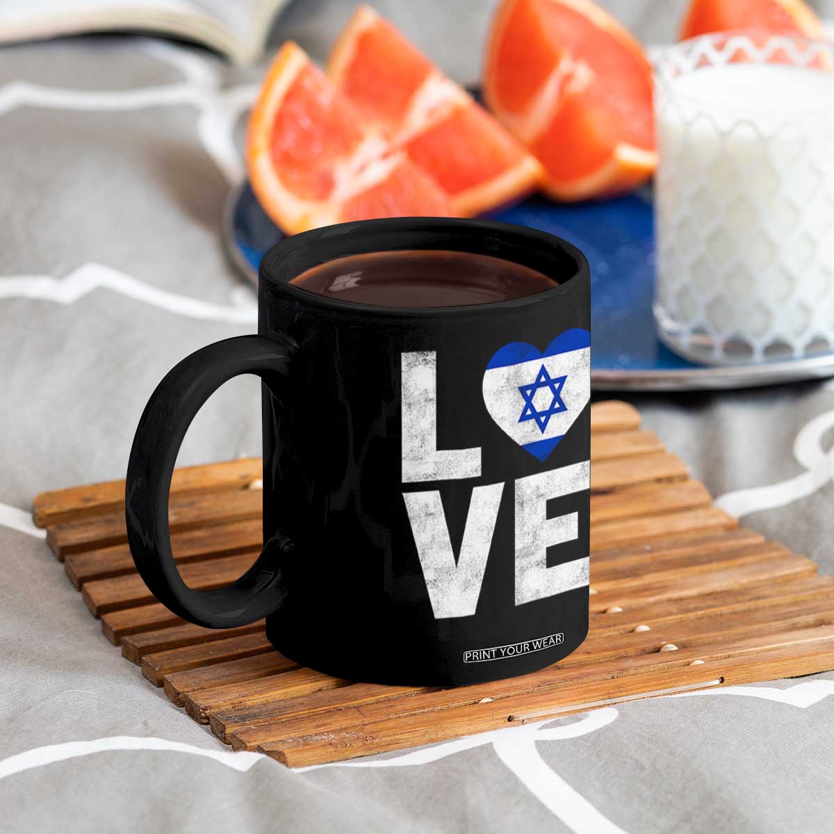 I Love Israel Jewish Gifts Star of David Israeli Coffee Mug TS11 Print Your Wear