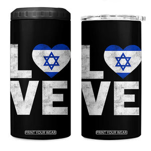 I Love Israel Jewish Gifts Star of David Israeli 4 in 1 Can Cooler Tumbler TS11 One Size: 16 oz Black Print Your Wear