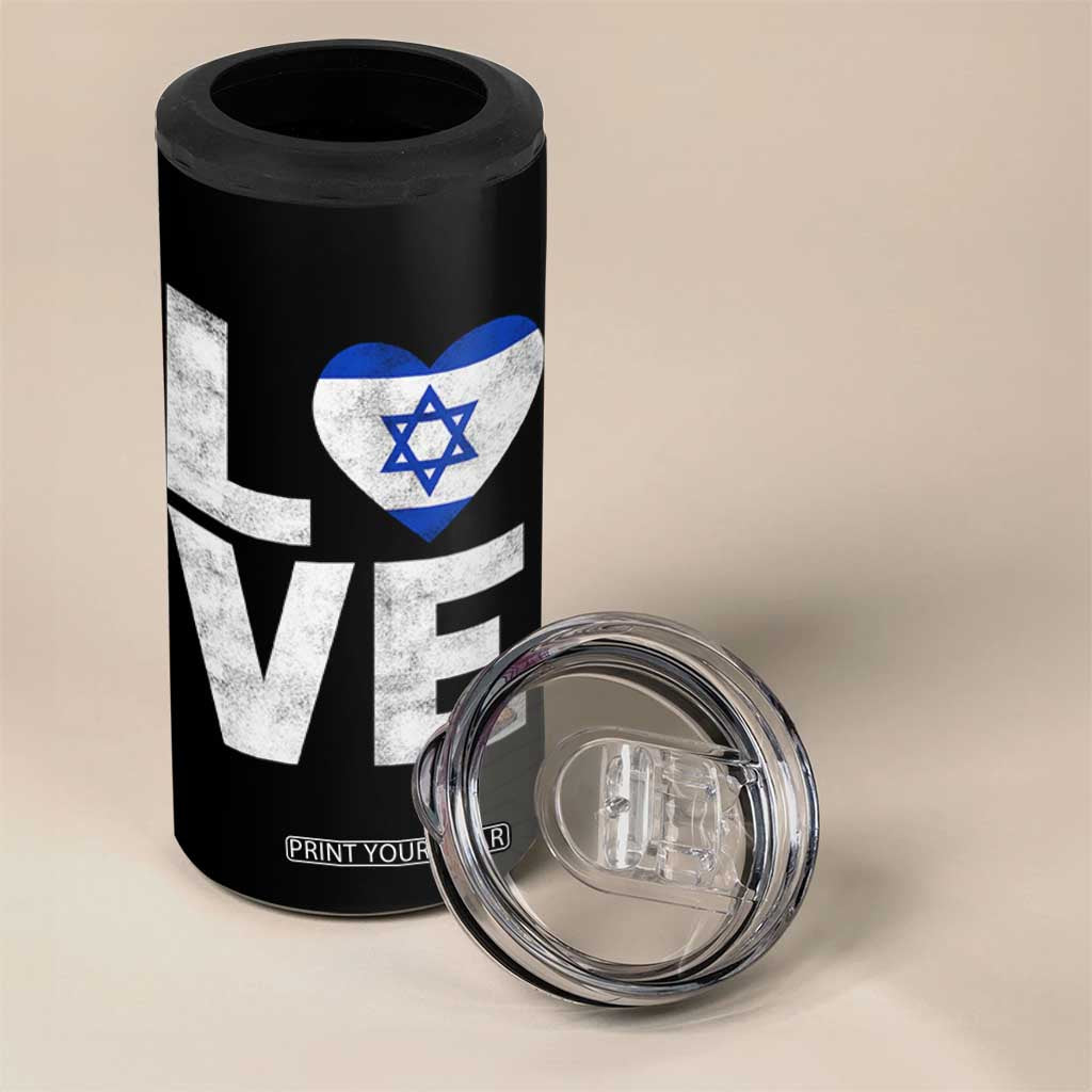 I Love Israel Jewish Gifts Star of David Israeli 4 in 1 Can Cooler Tumbler TS11 Print Your Wear