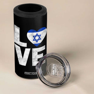 I Love Israel Jewish Gifts Star of David Israeli 4 in 1 Can Cooler Tumbler TS11 Print Your Wear