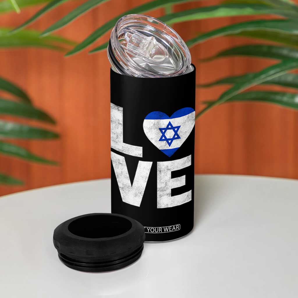 I Love Israel Jewish Gifts Star of David Israeli 4 in 1 Can Cooler Tumbler TS11 Print Your Wear
