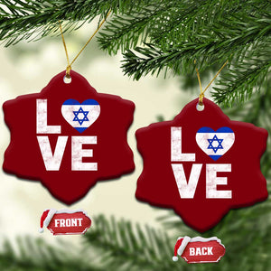 I Love Israel Jewish Gifts Star of David Israeli Ceramic Ornament TS11 Print Your Wear
