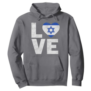 I Love Israel Jewish Gifts Star of David Israeli Hoodie TS11 Charcoal Print Your Wear