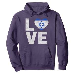 I Love Israel Jewish Gifts Star of David Israeli Hoodie TS11 Purple Print Your Wear