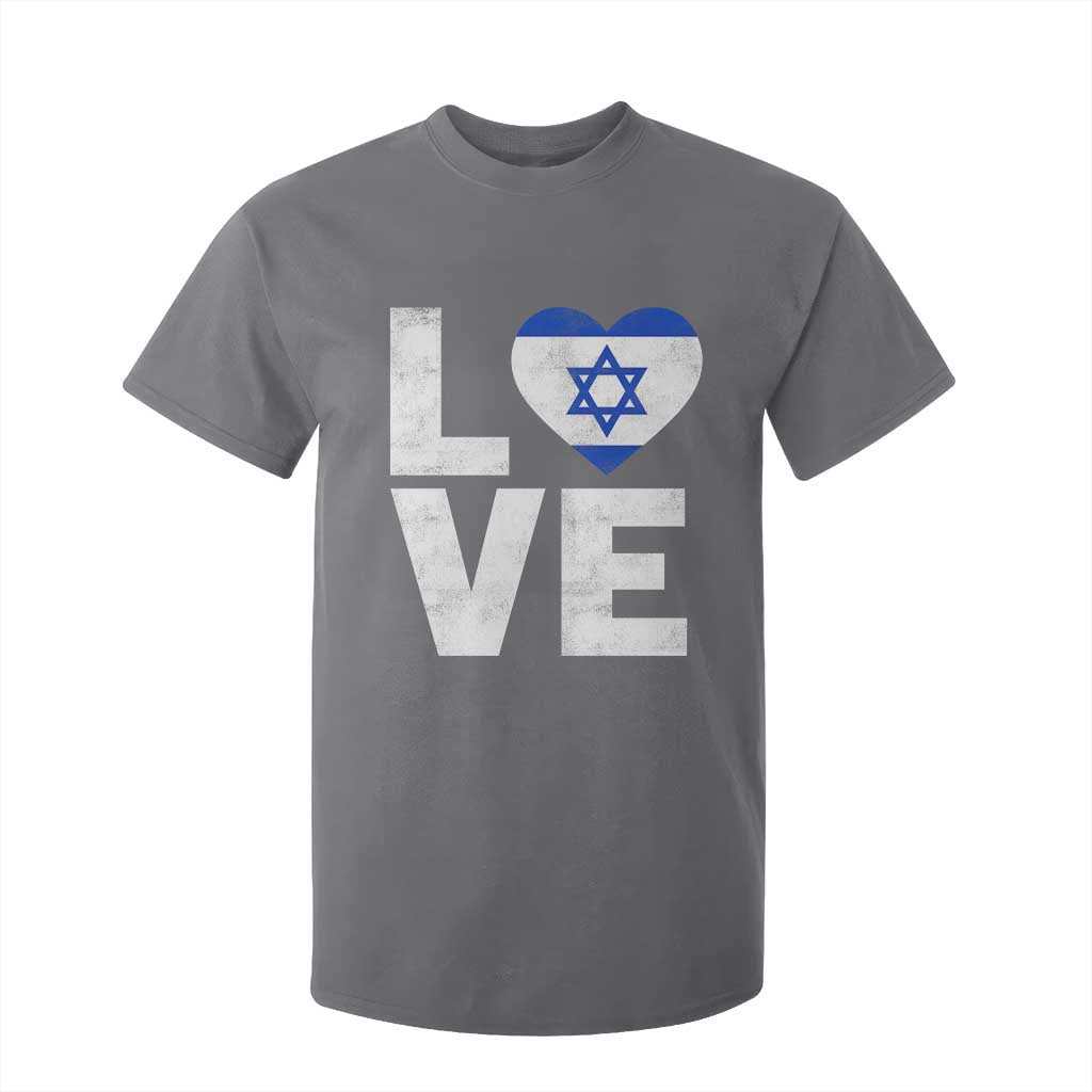I Love Israel Jewish Gifts Star of David Israeli T Shirt For Kid TS11 Charcoal Print Your Wear