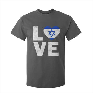 I Love Israel Jewish Gifts Star of David Israeli T Shirt For Kid TS11 Dark Heather Print Your Wear