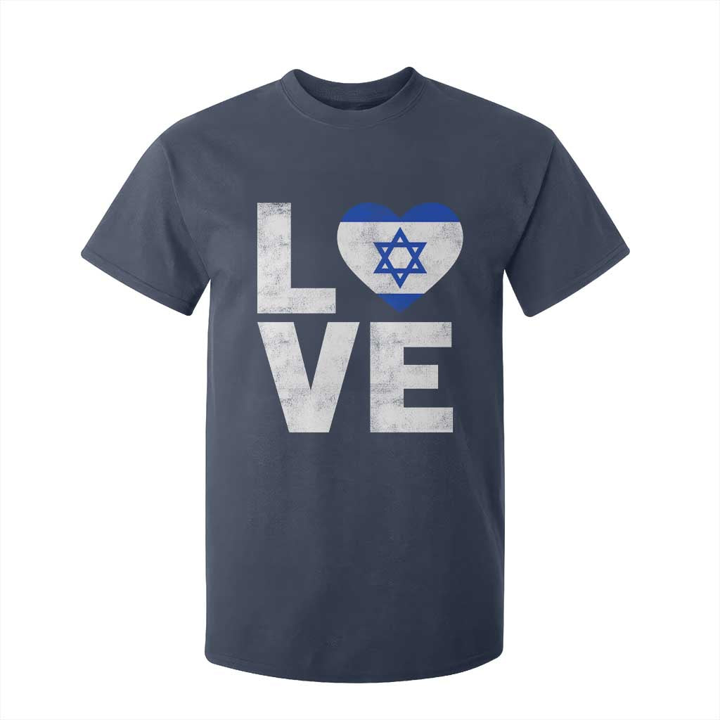 I Love Israel Jewish Gifts Star of David Israeli T Shirt For Kid TS11 Navy Print Your Wear
